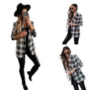 Chic Women's Checkered Blazer with Stylish Accents