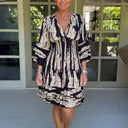 V-Neck Flared Skirt Beach Dress for Women