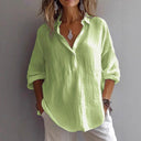 Stylish Women's Linen Blouse - Chic Design