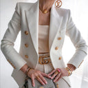 Chic Blazer with Gold Button Accents