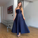Off-Shoulder Evening Dress with Flared Skirt for Women