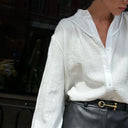 Chic Oversized Blouse in Structured Fabric