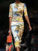 Artistic Print Women's Dress for Any Occasion