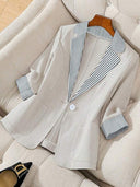 Chic Linen Blazer Jacket for Women