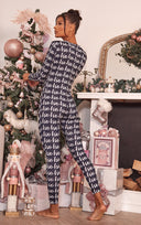 Festive Long Sleeve Christmas Jumpsuit for Women