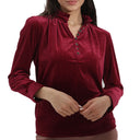 Chic Ruffle Top with Button Closure for Women