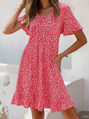 Flowing Summer Dress with Ruffled Hem for Women