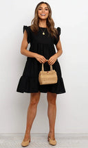 Chic Women's Ruffled Dress with Flattering Fit