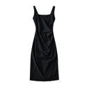 Chic Ruffle Detail Women's Midi Dress