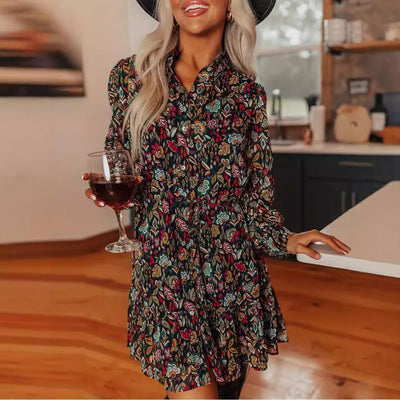 Floral Women's Blouse Dress – Chic Style