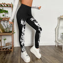Women's Skull and Floral Print Leggings