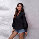 Chic Women's Balloon Sleeve Blouse in Quality Fabric