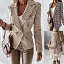 Chic Women's Blazer with Double-Breasted Design and Stylish Accents