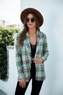 Modern Women's Checked Blazer Jacket