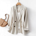 Chic Women's Cross-Elegant Blazer with Unique Accents