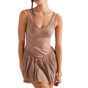 Summer Ruffle Dress for Women with Fitted Bodice