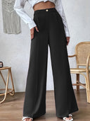 Chic Wide-Leg High-Waisted Women's Trousers