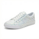 Glittery Women's Sneakers with Enhanced Sole Design