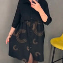 Chic Women's Shirt Dress with Stylish Overlay