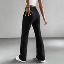Chic Ribbed High-Waist Pants for Women