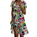 Floral Maxi Dress with Stylish Leg Slit