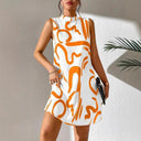 Chic A-Line Mini Dress with Graphic Print