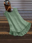 Women's Summer Ruffle Dress in Airy Fabric