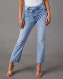 Modern Distressed Women's Jeans with Frayed Hems