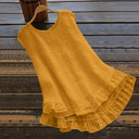 Women's Summer Ruffle Dress in Airy Fabric