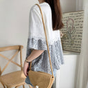 Lace-Trimmed Women's Blouse for Everyday Wear