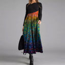 Boho-Inspired Midi Dress with Unique Patterns