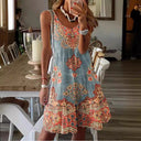 Adjustable Strap Women's Dress with Fun Print