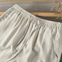 Women's Relaxed Linen Trousers with Elastic Waist