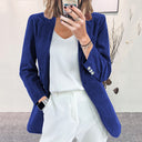 Chic Vertical Stripe Women's Blazer