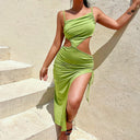 Chic Asymmetrical Hem Wrap Dress for Women