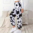Trendy Cow Print Women's Trousers