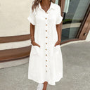 Stylish Women's Shirt Dress with Button Details