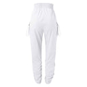 Chic Women's Ruffled Cargo Pants with Pockets