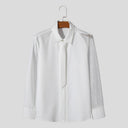 Chic Women's Long Sleeve Blouse with Mesh Accents