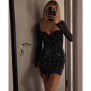 Women's Shimmering Evening Dress with Alluring Design