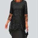 Floral Lace Sleeve Blouse Dress for Women