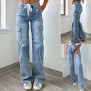 Stylish Women's Cargo Jeans for Everyday Wear
