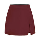 Chic High-Waist Short Skirt with Slit