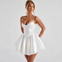 Chic A-Line Mini Dress with Spaghetti Straps