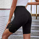 Stylish Women's Leggings with Button Accents