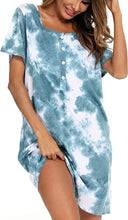 Trendy Women's Tie-Dye Shirt Dress