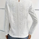 Ladies' Blouse with Lace Inserts & Eyelet Design