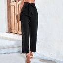 High-Waisted Palazzo Pants with Tie Belt for Women