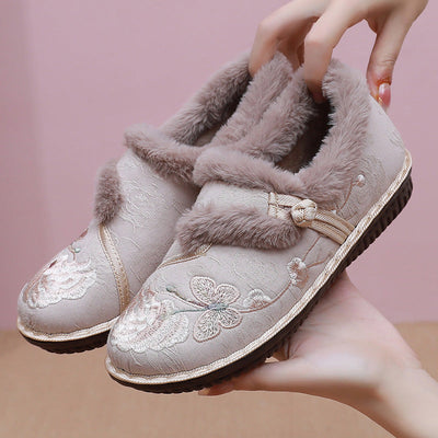 Charming Floral Design Women's House Slippers