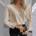 Ladies' Lace-Trim Blouse for Chic Style